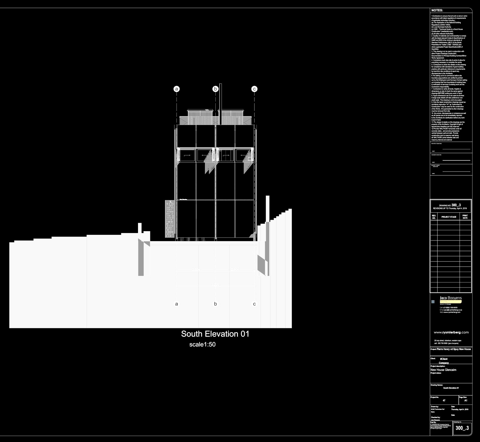 Big Tiny House Glencairn — south elevation 01
